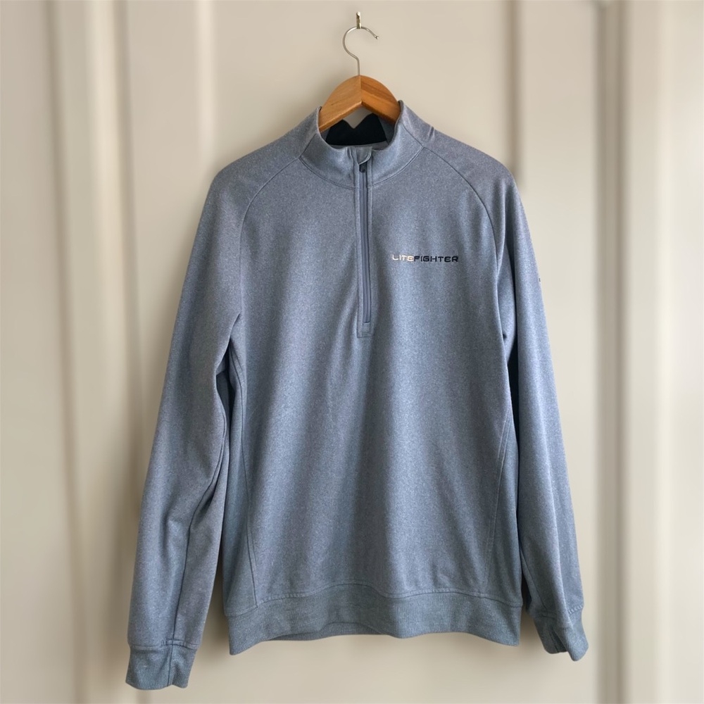 ADIDAS Men’s Golf Pullover Quarter Zip Lite Fighter Gray Size L